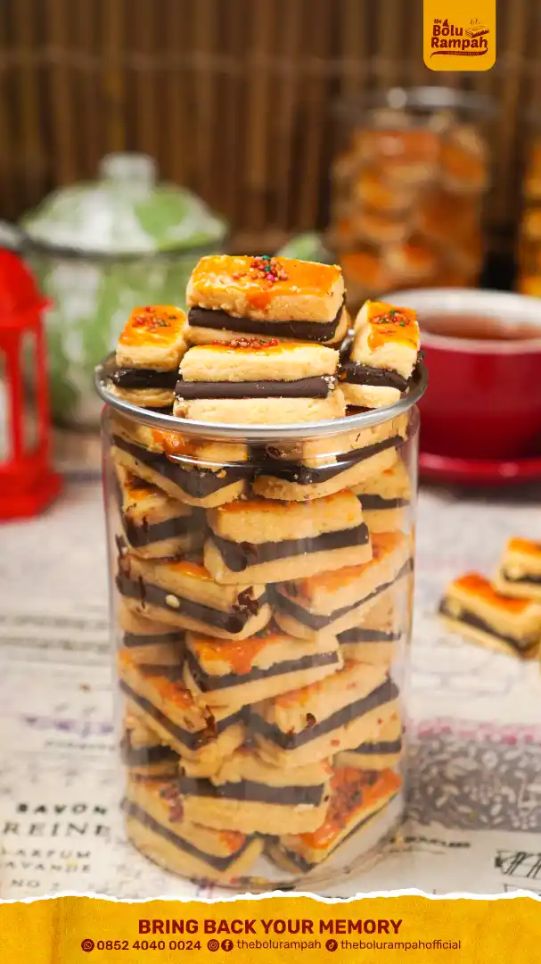Kue Kering Jadul Lapis Cokelat